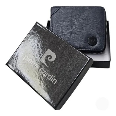 Billetera Pierre Cardin Pu Azul Con Cierre