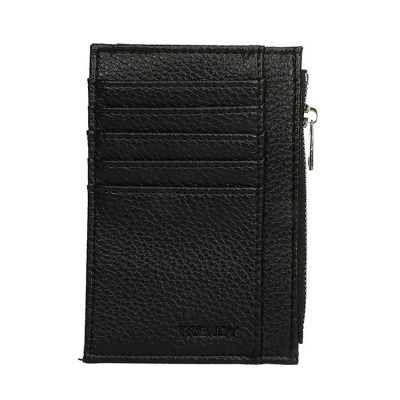 Tarjetero Trendy Con Monedero Negro Pu