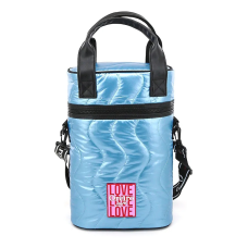 Mochila Morral Matera Con Tiras Oreiro Love Celeste