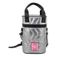 Mochila Morral Matera Con Tiras Oreiro Love Gris