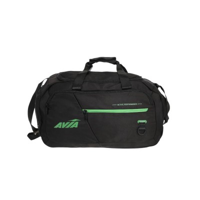 Bolso Avia Deportivo Viaje Negro Con Verde
