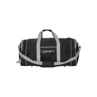Bolso Owen Viaje Deportivo 21" Negro Con Tiras Grises