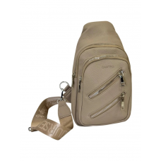 Bandolera Canteo Cuero Pu  Beige