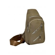 Bandolera Canteo Cuero Pu Marrón