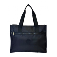 Bolso Cartera Canteo Microfibra Negro