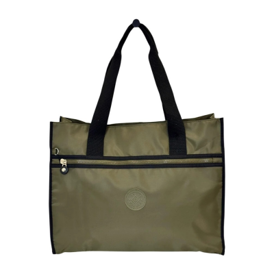 Bolso Cartera Canteo Microfibra Verde