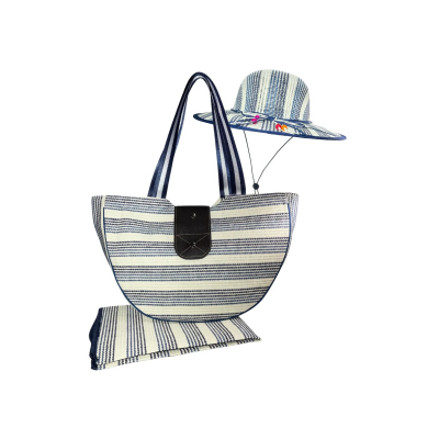 Set Playero Kralice Con Sombrero Y Lona Azul