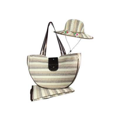 Set Playero Kralice Con Sombrero Y Lona Camel