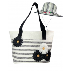 Set Playero Kralice Canasto Con Sombrero Y Lona Negro