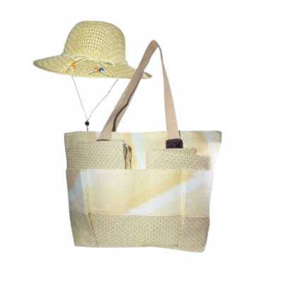 Set Playero Kralice Canasto Con Sombrero, Lona Y Neceser Maíz