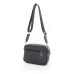 Bandolera Good Company 2261 Satinado Negro Un Bolsillo Frente