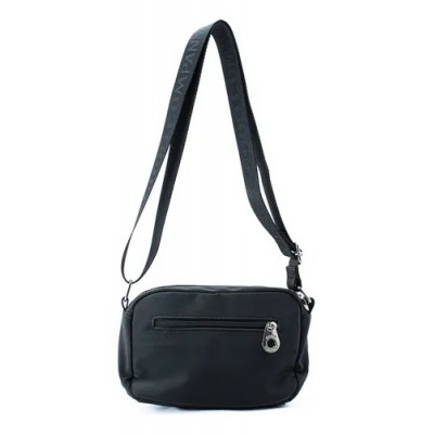 Bandolera Good Company 2303 Satinado Negro Doble Bolsillo Frente
