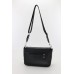 Bandolera  Good Company Negro Con Tapa y Costuras Pu 2318
