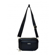 Bandolera Canteo Cuero Pu Negro