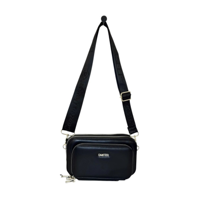 Bandolera Canteo Cuero Pu Negro Bandolera Canteo Cuero Pu Negro