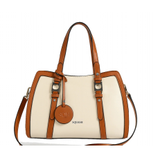 Cartera Squash Mediana Pu Beige