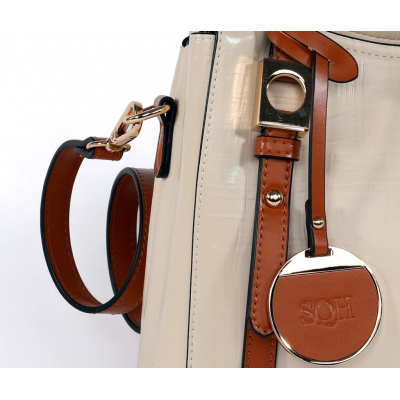 Cartera Squash Mediana Pu Beige