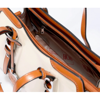 Cartera Squash Mediana Pu Beige