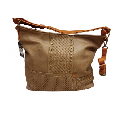 Bolso Cartera Aldei Marron Con Tachas