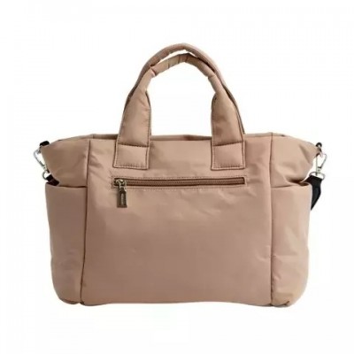 Cartera Bolso Squash - Dama Multibolsillos Interior Microfibra Beige