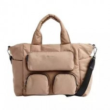 Cartera Bolso Squash - Dama Multibolsillos Interior Microfibra Beige