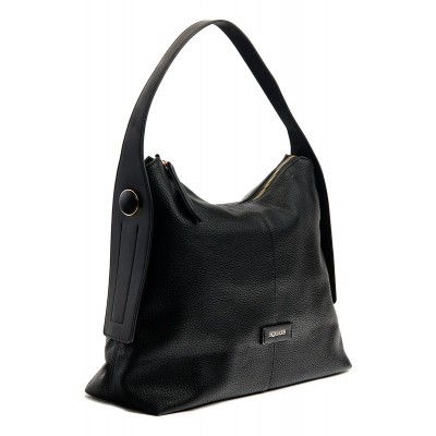Cartera Bolso Squash - Con División Cuero Sintético Negro