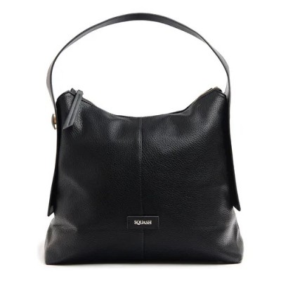 Cartera Bolso Squash - Con División Cuero Sintético Negro