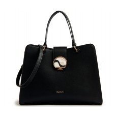 Cartera Bandolera Squash Hebilla Tricolor Tira Extraíble Negro