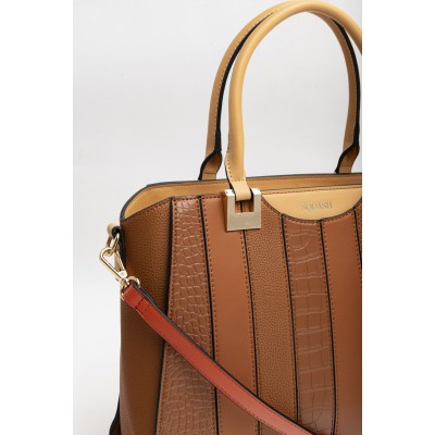 Cartera Squash Combinada Croco Escama Cuero Sintetico 30326 Suela