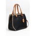 Cartera Squash Mujer Dama Combinada Simil Cuero Con Chapon 30334 Negro