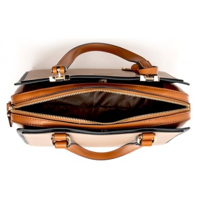 Cartera Bandolera  Squash Mujer Simil Cuero Combinada 30335 Beige 
