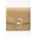 Bandolera Squash 30339 Logo Metalizado Efecto Cuero Beige