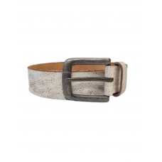Cinto Hombre Cuero Blanco Talle120