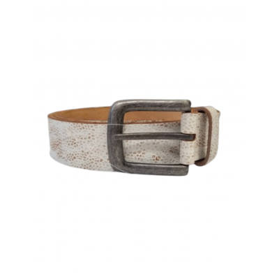 Cinto Hombre Cuero Blanco Talle120