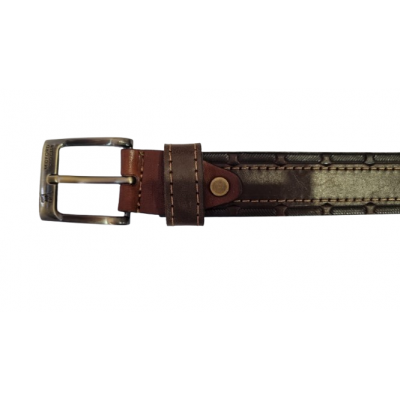 Cinto Polo Club Midford Cuero Marrón Oscuro Talle 115