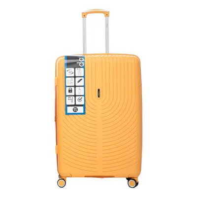 Valija Dattier - Mediana Con Fuelle  Rígida Polipropileno Amarillo 24"