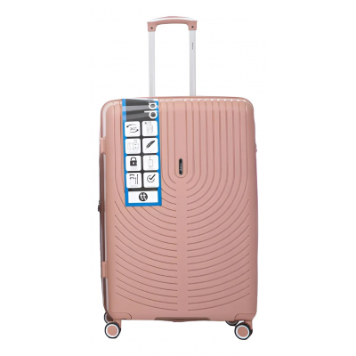 Valija Dattier - Grande Rígida Con Fuelle Polipropileno Rosa 28"