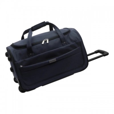 Bolso Dattier - Con Carro Unisex Urbano Base Reforzada Azul 25"