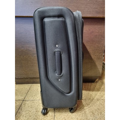 Valija Dattier Grande Negro Tela C/fuelle, Bolsillos Frontales 28"