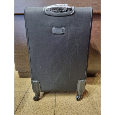Valija Dattier Grande Negro Tela C/fuelle, Bolsillos Frontales 28"