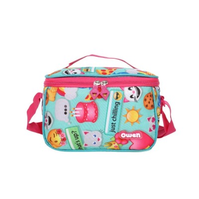 Lunchera Térmica Owen Estampadas Emoji Verde Agua