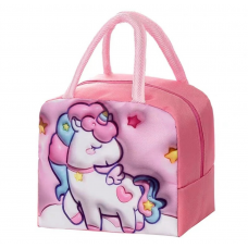 Lunchera Crystal Rock Térmica Infantil Unicornio Rosa