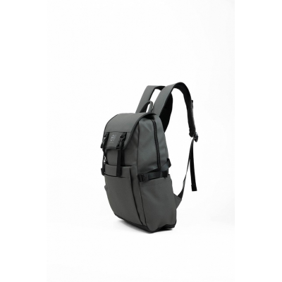 Mochila Elf - Portanotebook Con Solapa Bolsillo Frontal Engomado Gris