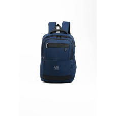 Mochila Elf - Portanotebook Puerto Usb Bolsillos Frentales Y Laterales Azul