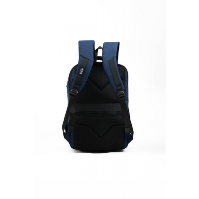 Mochila Elf - Portanotebook Puerto Usb Bolsillos Frentales Y Laterales Azul