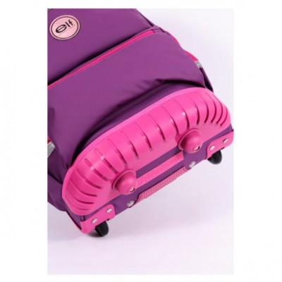 Mochila Elf Infantil - Impermeable Con Bolsillos Laterales Con Carro Lila