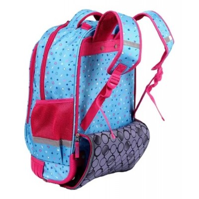 Mochila Elf Infantil - Corazón Con Carro Celeste/rosa