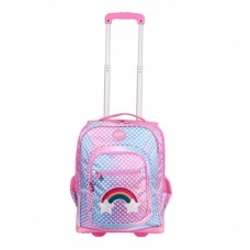 Mochila Elf Infantil - Arcoíris Con Carro Rosa