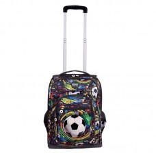 Mochila Elf Infantil - Con Carro Base Reforzada Pelotas Verde.
