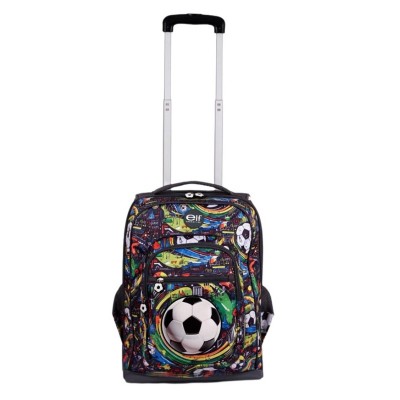 Mochila Elf Infantil - Con Carro Base Reforzada Pelotas Verde.